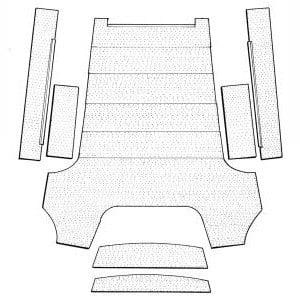 HEADLINER KIT WHITE VINYL 1958-1967 - 111-501V-WH