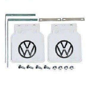 MUDFLAP SET WHITE W/BLACK LOGO - 111821805W